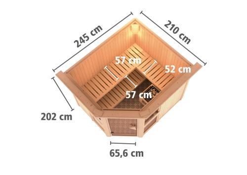 fínska sauna KARIBU AMELIA 3 (66765)